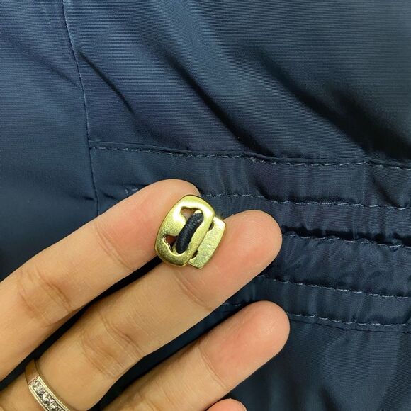 Cole Haan navy blue feather down hooded winter coat size XS - Picture 7 of 14